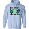 Not Lucky, Simply Blessed, St. Patrick, Saint Patrick, Glitter Green Heart Pullover Hoodie