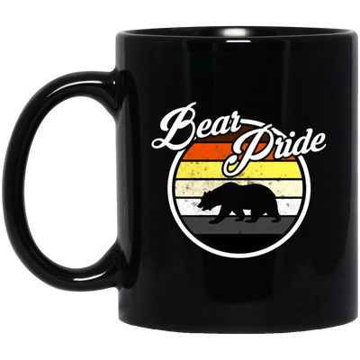 Bear Lover Gift, Bear Pride, Best Retro Bear, Bear Vintage Style Love Black Mug