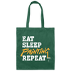 My Life Is Painting, Eat Sleep Painting Repeat, Best Painting Canvas Tote Bag