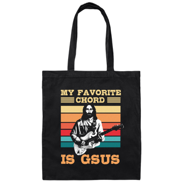 Retro My Favorite Chord Is GSus Gif Canvas Tote Bag