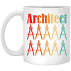 Architecture Student, Architect Compass Retro, Love Math, Love Compass White Mug