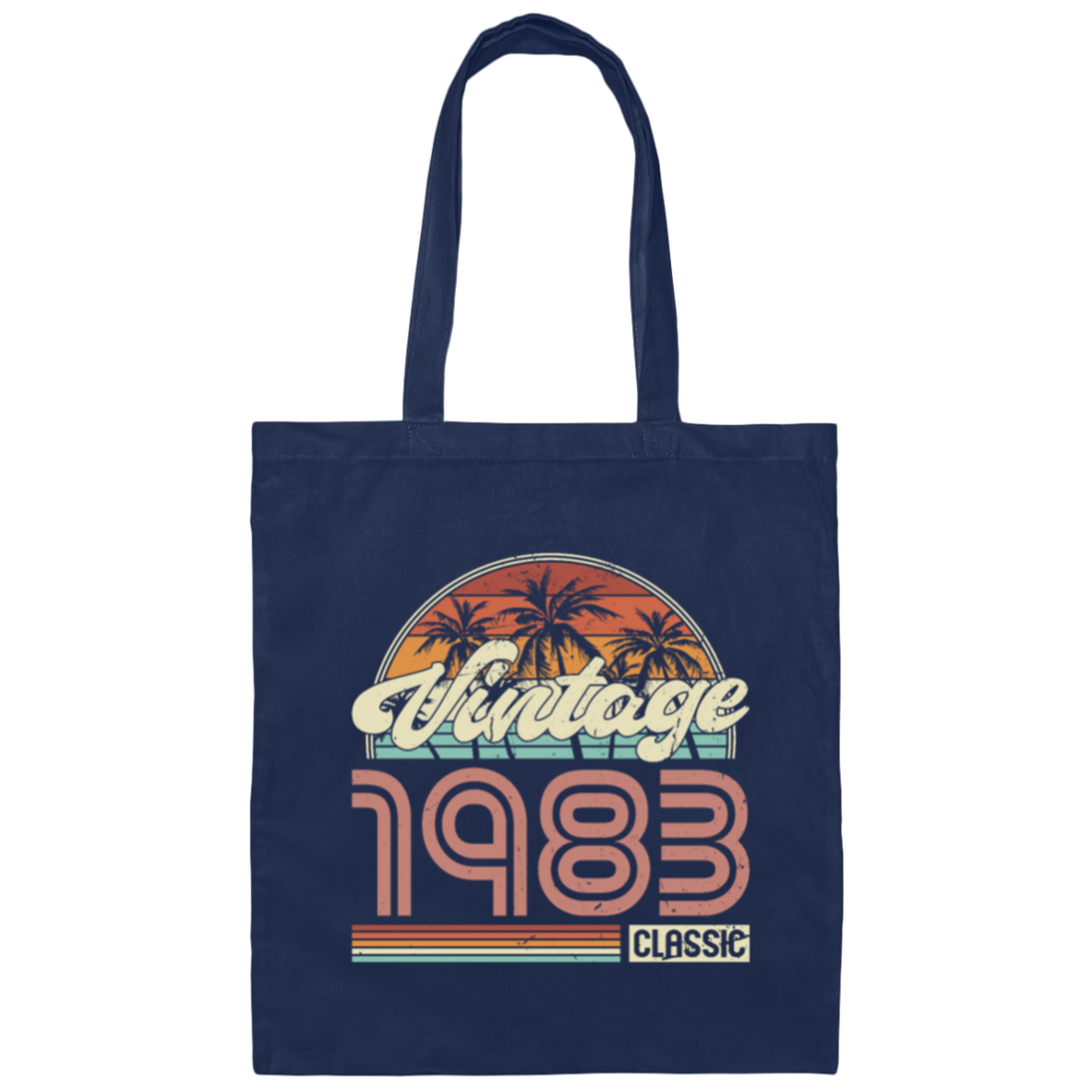 Tropical 1983, Vintage 1983 Classic, 1983 Retro Gift, Hawaii 1983 Canvas Tote Bag