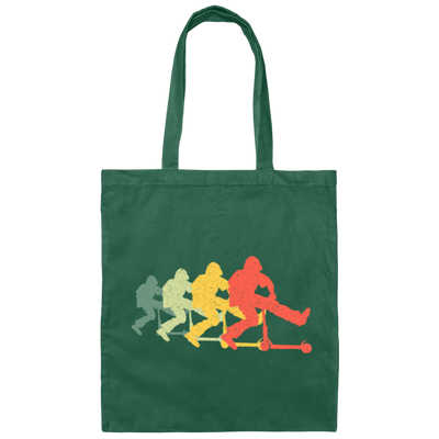 Retro Scooter Stunt, Vintage Scooter Gift Idea Canvas Tote Bag