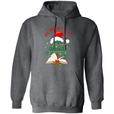 Reading Is Lit, Christmas Tree, Christmas Book, Merry Christmas, Trendy Christmas Pullover Hoodie