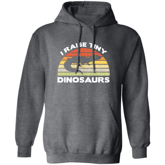 Funny Leopard, Gecko Pet, Lizard Retro, Giant Lizard, I Raise Tiny Dinosaurs Pullover Hoodie