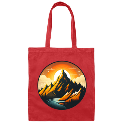 Love Moountain, Best Landscape, Love Sunset, Mountain With Sunset Canvas Tote Bag