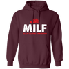 Milf, Man I Love Farming, Retro Farmer, Tractor Driver Pullover Hoodie