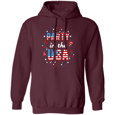 American Party, American Flag, 4th July Anniversary Pullover Hoodie