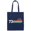 Vintage Gift For 73, 1973 Vintage Birthday, Retro Sunset 1973 Gift Canvas Tote Bag
