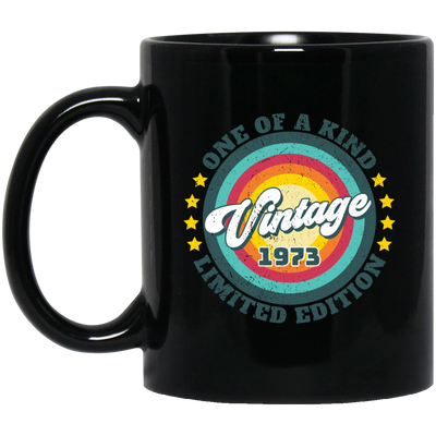 One Of A Kind Limited Edition, Vintage 1973, Retro 1973 Black Mug