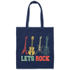 Guitar Rock Music Rock And Roll Music Vintage Instrument Canvas Tote Bag