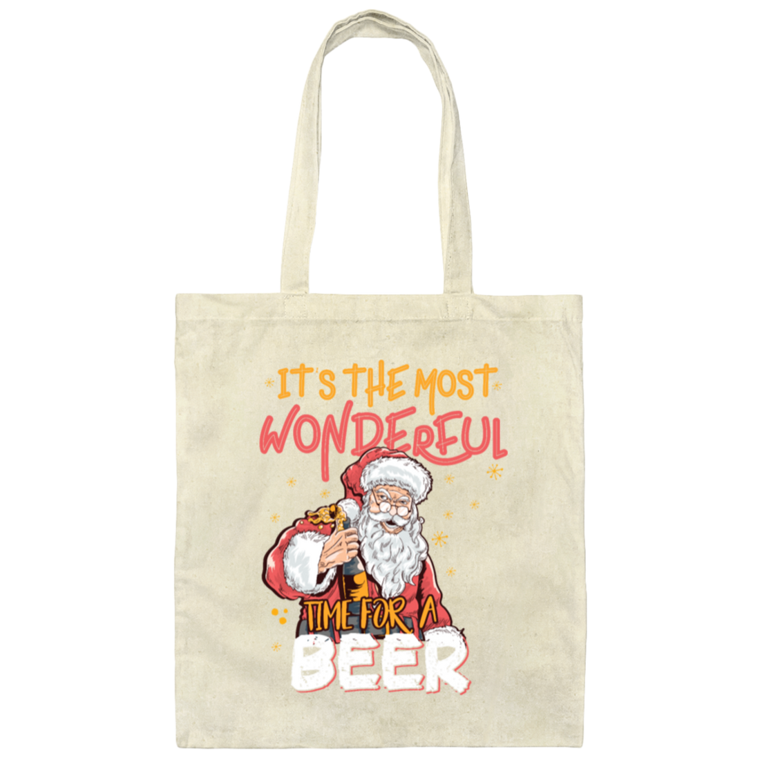 Christmas Its The Most Wonderful Time For A Beer Canvas Tote Bag