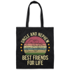 Uncle And Nephew, Best Friends For Life, Retro Nephew With Uncle Canvas Tote Bag