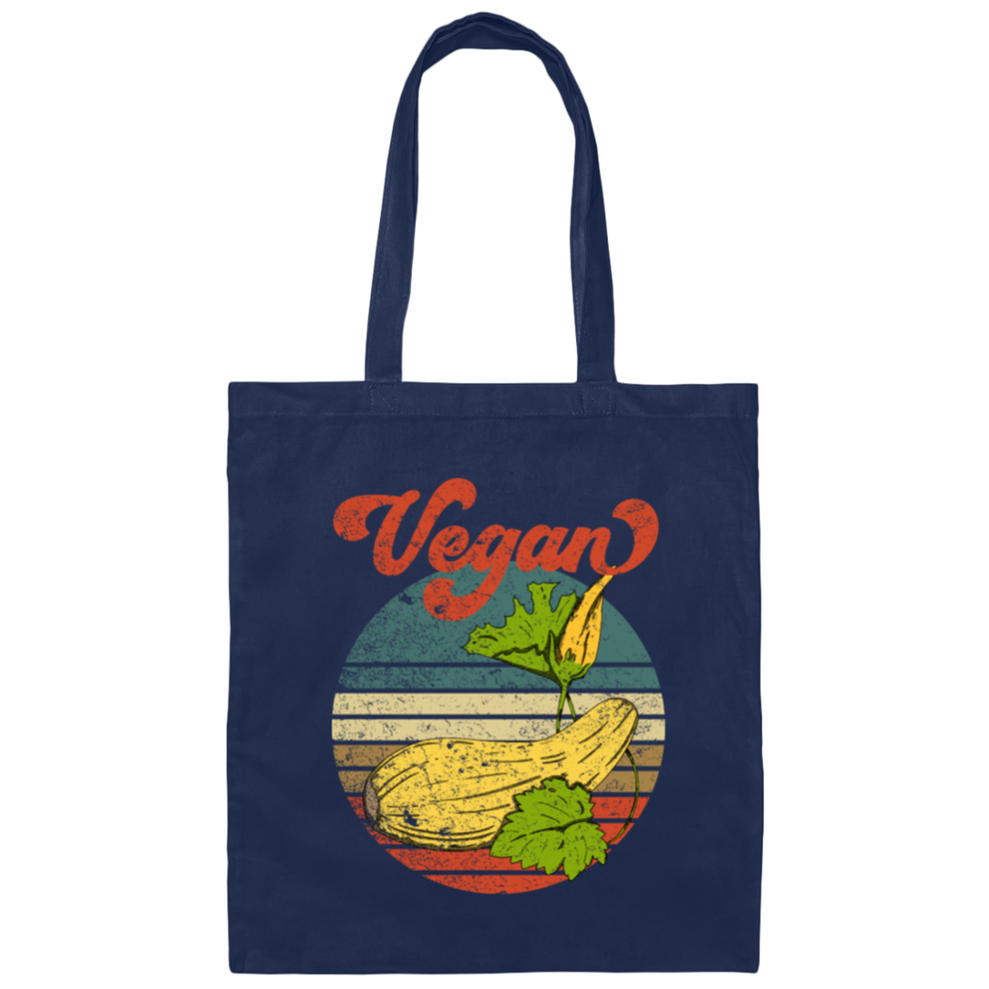 Retro Zucchini Plant Retro Vegan, Gardening Present Canvas Tote Bag