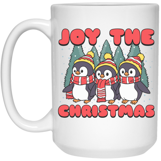 Joy The Christmas, Cute Penguin, Penguin Christmas, Merry Christmas, Trendy Chrismas White Mug