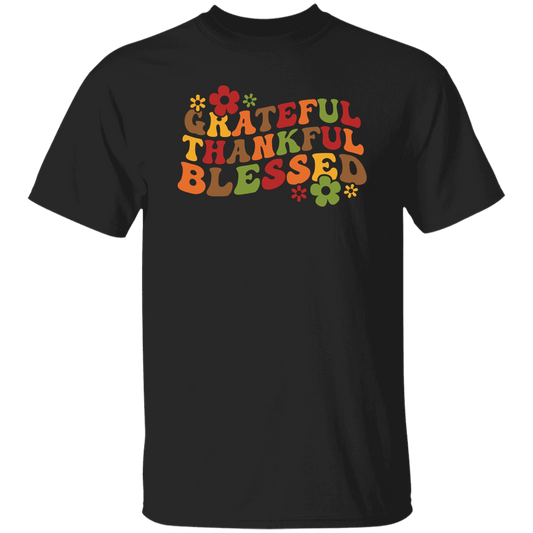 Grateful, Thankful, Blessed, Thanksgiving, Fall Season Unisex T-Shirt