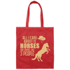 Horses And 3 People, All I Care About Is Horses And Maybe Like 3 People Canvas Tote Bag