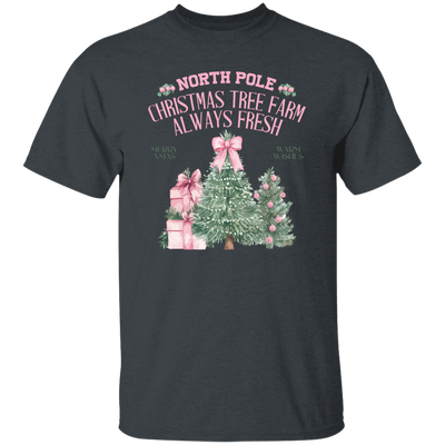 North Pole, Christmas Tree Farm Always Fresh, Merry Xmas, Warm Wishes Christmas Unisex T-Shirt