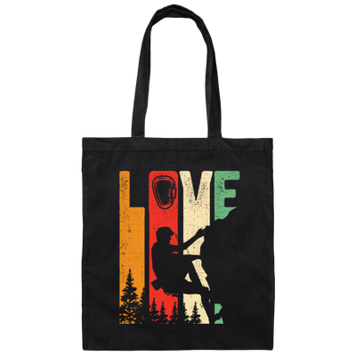 Retro Cool Rock Climbing, Mountain Climbing Tools Canvas Tote Bag