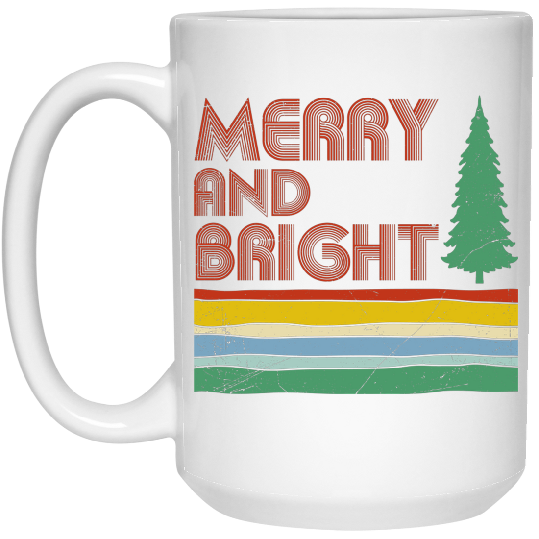 Merry And Bright, Retro Christmas, Love Christmas, Merry Christmas, Trendy Christmas White Mug
