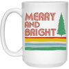 Merry And Bright, Retro Christmas, Love Christmas, Merry Christmas, Trendy Christmas White Mug