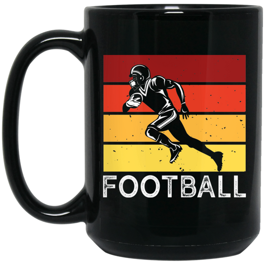 Run For American Football, Retro Football, Football Team Classic Black Mug