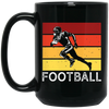 Run For American Football, Retro Football, Football Team Classic Black Mug