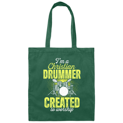 Christian Drummer Created Church Worship Drum Canvas Tote Bag