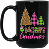 Leopard Christmas, Plaid Christmas, Trendy Grinch, Merry Christmas, Trendy Christmas Black Mug