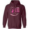 Give Cancer The Boot, Boots For Cancer, Awareness Cancer Pullover Hoodie