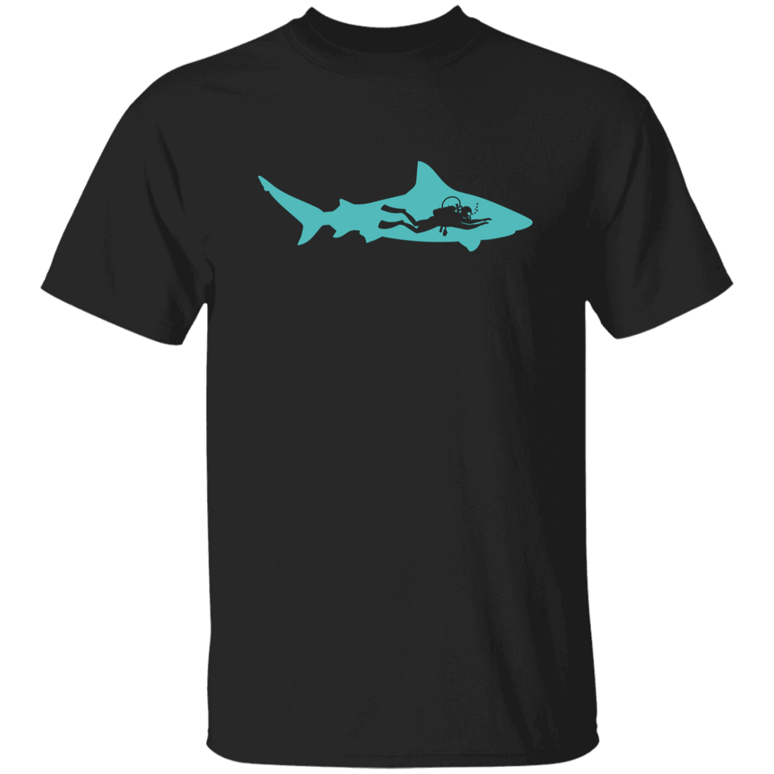 Diving Gift, Diving Silhouette, Shark Lover, Diver Gift Unisex T-Shirt