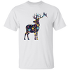 Floral Deer, Deer Silhouette, Flower Into A Deer Unisex T-Shirt