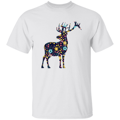 Floral Deer, Deer Silhouette, Flower Into A Deer Unisex T-Shirt