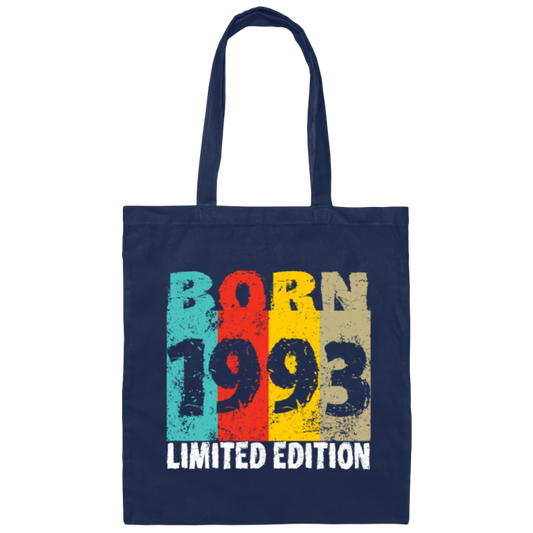Born In 1993 Limited Edition Retro Limited Canvas Tote Bag