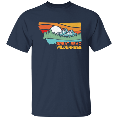 Great Bear, Montana Outdoors, Retro Mountains, Great Bear Wilderness Unisex T-Shirt