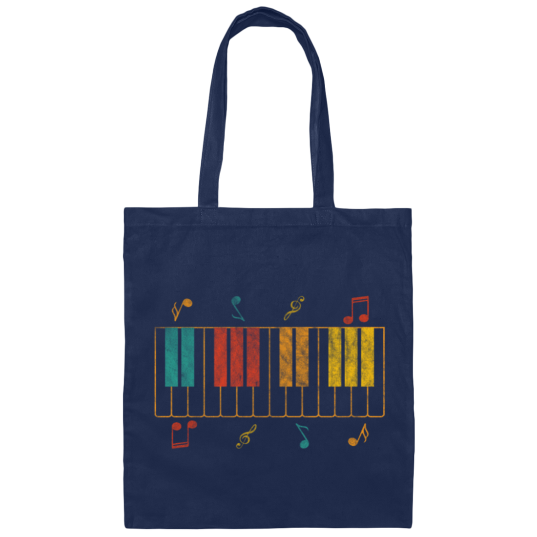 Piano Lover's This is For You Retro Piano Keyboard Canvas Tote Bag