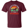 Life Is Better With Horses, Retro Horses, Horse Racing Unisex T-Shirt