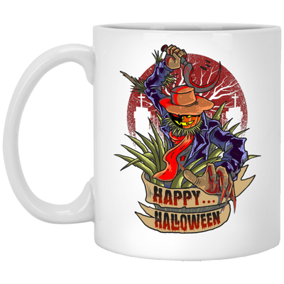 Happy Halloween, Horror Man, Horror Night White Mug