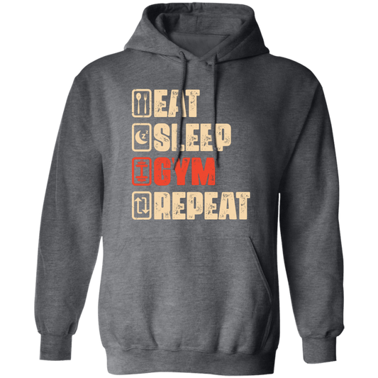 Eat Sleep Gym Repeat, Retro Gym, Do The Gym, Do The Fitness Pullover Hoodie