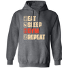 Eat Sleep Gym Repeat, Retro Gym, Do The Gym, Do The Fitness Pullover Hoodie