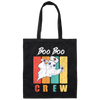 Retro Cute Boo, Boo Boo Crew Nurse Ghost Kawaii Halloween Costume Canvas Tote Bag