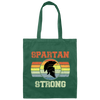 Spartan Strong, Force We Are Stronger, Vintage Spartan, Spartan Retro Style Canvas Tote Bag