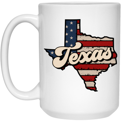 Texas State, Retro America, Retro Texas, Cowboy Style White Mug