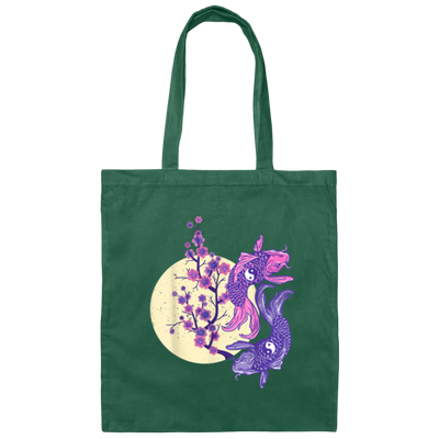 Japanese Koi Carp Fish With Cherry Blossom Gift Canvas Tote Bag