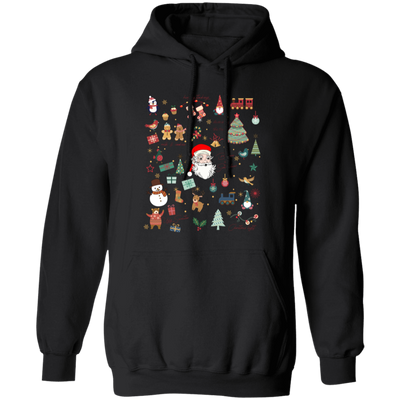 Love Noel, Funny Santa, Merry Christmas, Santa Claus Pullover Hoodie