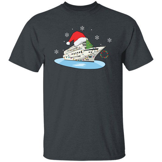 Shipping Cruise, Cruise Xmas, Love Cruise, Xmas Hat, Merry Christmas, Trendy Christmas Unisex T-Shirt