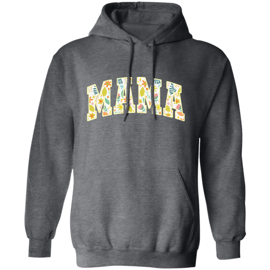 Mama Gift, Floral Mama, Mama Varsity, Mama Design, Mother's Day-yellow Pullover Hoodie