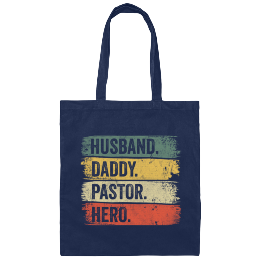 Retro Husband Gift Husband Daddy Pastor Hero Canvas Tote Bag