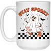 Stay Spooky, Happy Halloween, Cute Boo, Groovy Boo, Trendy Halloween White Mug