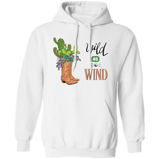 Wild As A Wind, Cowboy Template, Cactus Cowboy Pullover Hoodie